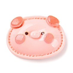 Undurchsichtige Cabochons aus Kunstharz mit Tiermotiv RESI-E046-01G