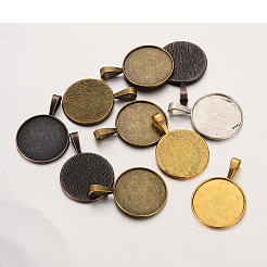 Tibetischer Stil Legierung Anhänger Fassungen TIBEP-20474-M-LF