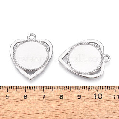 Cabochon-Anhängerkomponente aus Edelstahl 304 STAS-N114-05P