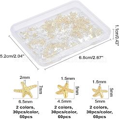 180 Stück 3D strukturierte Messing-Cabochons MRMJ-OC0001-59
