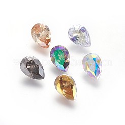 Galvanisierte Cabochons mit spitzem Rücken aus Zirkonia ZIRC-I024-7x10-04