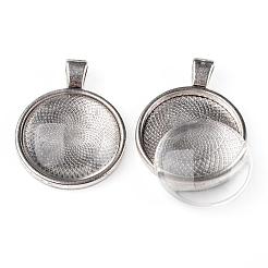 25mm transparent klar gewölbte Glas Cabochon Abdeckung für Legierung Fotoanhänger Herstellung TIBEP-X0009-RS