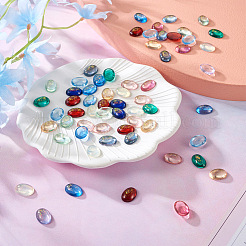 120 Stück 12 Farben transparente Harz Cabochons CRES-CW0001-03