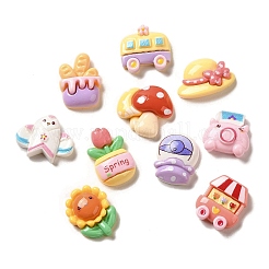 Undurchsichtige süße Decoden-Cabochons aus Harz RESI-B023-09