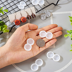 6 Stück 6 Stil Sportball Cabochon DIY Silikonformen DIY-TA0005-68