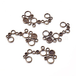 Legierung cabochon Fassungen mit Verbinder EA10977Y-AB