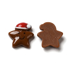 Weihnachtliche Cabochons aus undurchsichtigem Harz RESI-K019-36