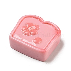 Frühling Kirschblüten Thema opake Harz Toast Decoden Cabochons RESI-E055-02F