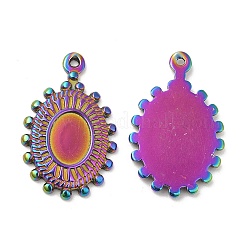 Cabochon-Fassungen für Anhänger aus Edelstahl 304 STAS-H214-11RC