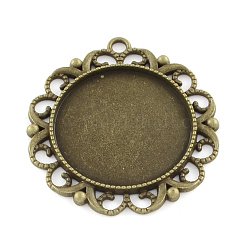 Mit synthetischen Koralle Cabochon und Messing Anhänger Fassungen TIBEP-Q045-001AB-NR