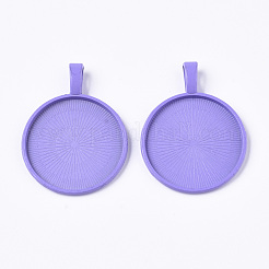 Sprühfarbe Legierung Anhänger Cabochon Fassungen PALLOY-R120-04