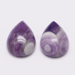 Tropfen natürliche Amethyst Cabochons X-G-K026-03