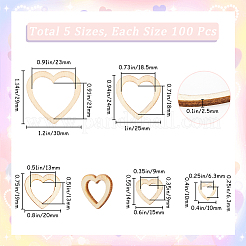 5 Satz 5 Stile Holzcabochons WOOD-GF0002-26