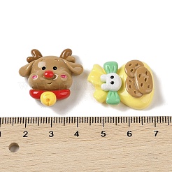 Weihnachts-Deko-Cabochons aus undurchsichtigem Harz RESI-S391-07