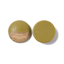 Cabochons aus Kunstleder im zweifarbigen Holzmaserungs-Stil RESI-G053-01C
