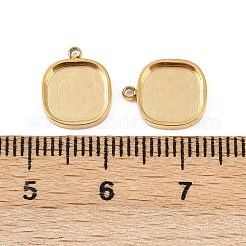 Cabochon-Fassungen für Anhänger aus Edelstahl 304 STAS-A194-05D-G