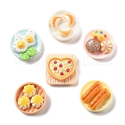 Mini-Cabochons aus Kunstharz mit Essensmotiven CRES-I037-03