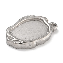Cabochon-Fassungen für Anhänger aus Edelstahl 304 STAS-D197-09P