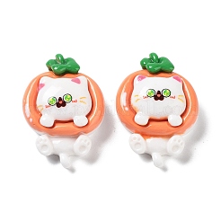 Cartoon weiße Katze Harz Decoden Cabochons CRES-R203-01I