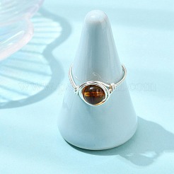 Кольца на палец из натурального янтаря&nbsp;RJEW-JR01040