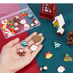 40 stücke 10 arten weihnachtsthema opake harz cabochons CRES-SC0002-56
