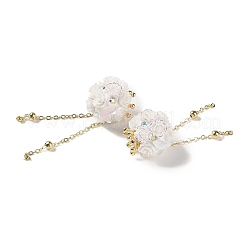 Handgemachte Polymer Clay Strass Quaste baumeln Perlen CLAY-H003-01G-01