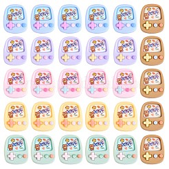 30 stücke spielkonsole schleim opak harz cabochons flatback cartoon spiel schleim harz charms bunte cartoon verschönerung cabochon für diy handwerk scrapbooking telefonhülle dekor JX286A