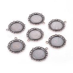 Zink Legierung Anhänger Fassungen für Cabochon & Strass X-PALLOY-A15290-R-FF
