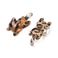 Transparente Harz-Cabochons mit Leopardenmuster CRES-Z014-02