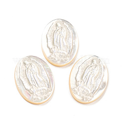 Religion natürliche Muschel-Cabochons SHEL-D079-21