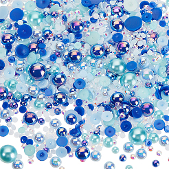 Undurchsichtige und transparente Cabochons aus Harz RESI-WH0034-08B