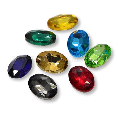 Кабошоны из овального стекла&nbsp;RGLA-A010-10x14mm-SM-1