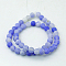 Natural Crackle Agate Beads Strands, Dyed, Round, Grade A, Royal Blue, 8mm, Hole: 1mm, about 50pcs/strand, 14 inch