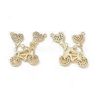 Подвески из латуни с микропаве из кубического циркония 2 петля&nbsp;KK-E068-VB077