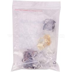 Nbeads 60 Stck Cabochon Ringschalen verstellbare Messing Pad Ring Zubehör und transparentes Glas Cabochon DIY-NB0001-38