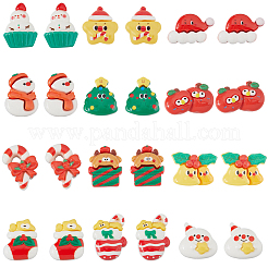 72 stücke 12 arten weihnachtsthema opake harz cabochons RESI-SC0005-72