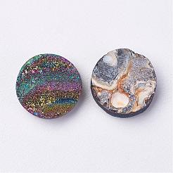 Galvanisierte natürliche Druzy-Achat-Cabochons G-F389-C01