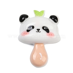 Undurchsichtige Panda-Harz-Cabochons CRES-P037-02D