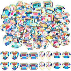 56 Stück 4 Arten Glas Strass Cabochons RGLA-BBC0001-02