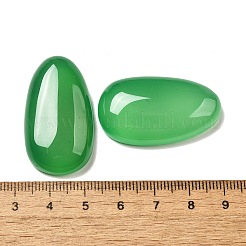 Natürlicher grüner Onyx-Achat (gefärbt und erhitzt) Cabochons G-Q018-06A