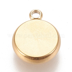 Ionenplattierung (IP) 304 Edelstahl Anhänger Cabochon-Einstellungen STAS-K202-03C-G