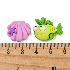 Undurchsichtige Decoden-Cabochons aus Harz CRES-I035-20