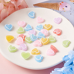 60 Stück 6 Farben Harz Cabochons Zubehör RESI-YS0001-03