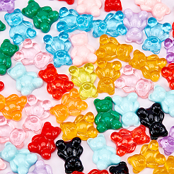 140 Stück 14 Farben Harz Cabochons CRES-NB0001-24