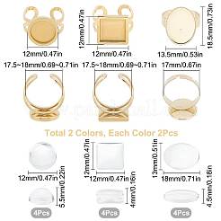 DIY-Set zur Herstellung von Fingerringen mit blanker Kuppel DIY-SC0021-11