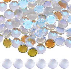 100 Stück transparente Glascabochons GLAA-SC0001-96