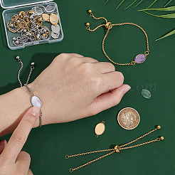 DIY Blanko-Set für ovale Gliederarmbänder DIY-UN0005-28