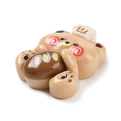 Bärenbrot undurchsichtige Harz Decoden Cabochons CRES-Q220-05C