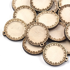 Hölzerne Anhänger Cabochon Fassungen WOOD-S044-20A