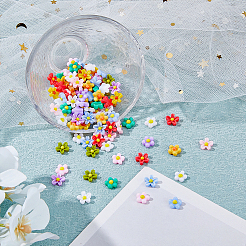 340 Stück 14 Stile Blumen- und Sakura-Harz-Cabochons FIND-FH0007-43